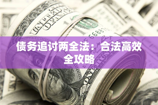 武汉债务追讨两全法：合法高效全攻略