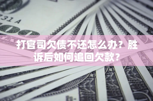 武汉打官司欠债不还怎么办？胜诉后如何追回欠款？