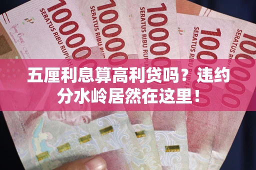 武汉五厘利息算高利贷吗？违约分水岭居然在这里！