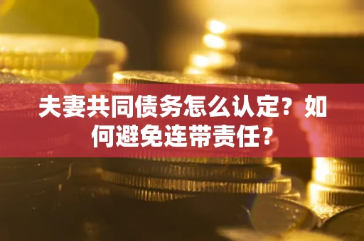 武汉夫妻共同债务怎么认定？如何避免连带责任？
