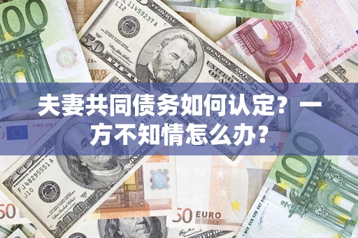 武汉夫妻共同债务如何认定？一方不知情怎么办？