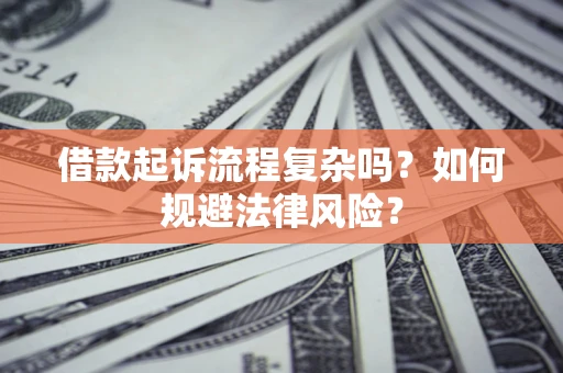 武汉借款起诉流程复杂吗？如何规避法律风险？