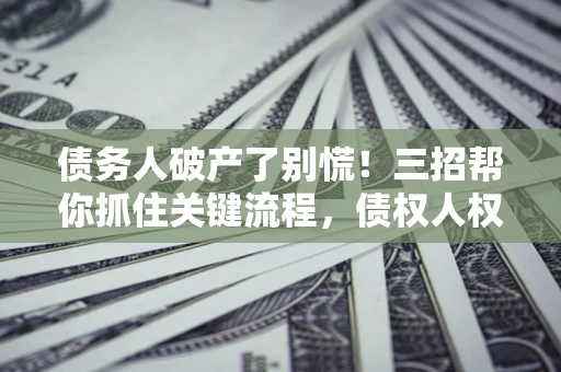 武汉债务人破产了别慌！三招帮你抓住关键流程，债权人权益不再缩水