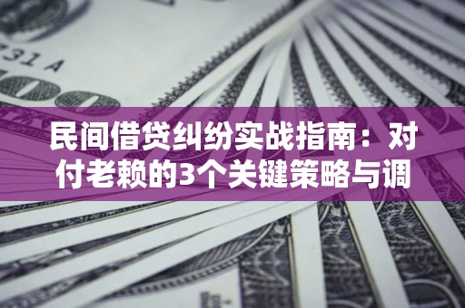武汉民间借贷纠纷实战指南：对付老赖的3个关键策略与调解盲区解析