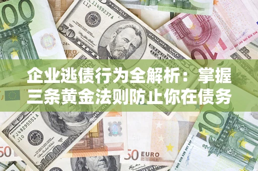 武汉企业逃债行为全解析：掌握三条黄金法则防止你在债务乱局中“踩雷”