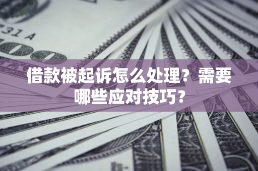 武汉借款被起诉怎么处理？需要哪些应对技巧？